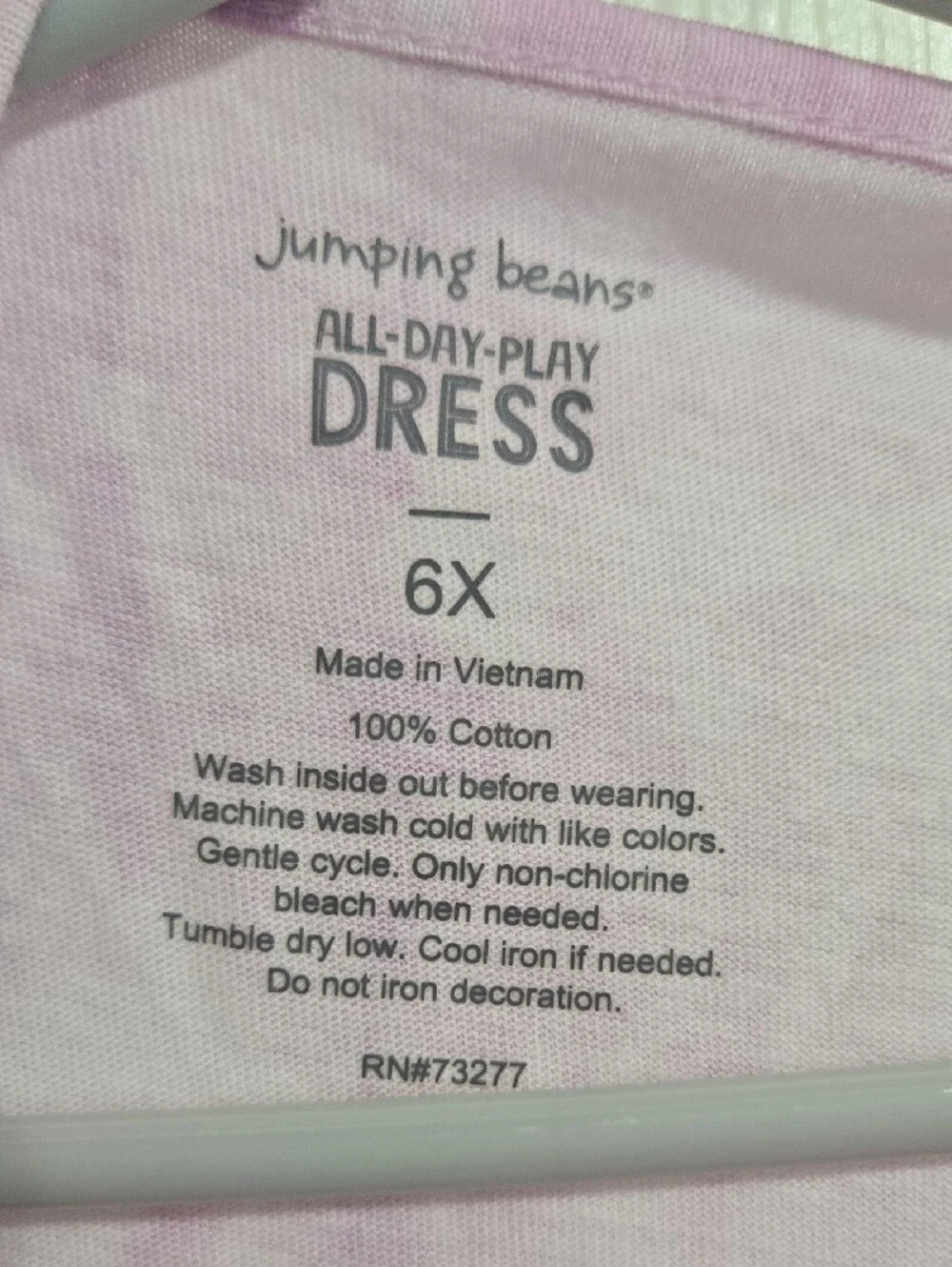 jumping beans Lavender & White Tie-Dye Girls' Short Sleeve Dress